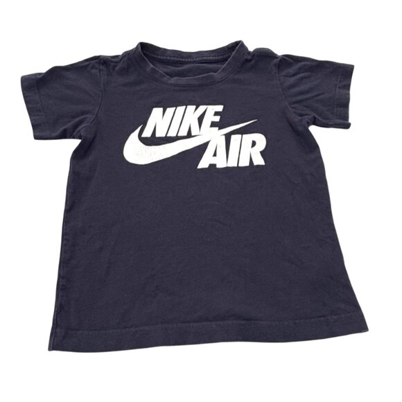 Nike Other - Nike Air Kids T Shirt 100% Cotton Short Sleeve Navy Blue Size 6 Logo Swoosh